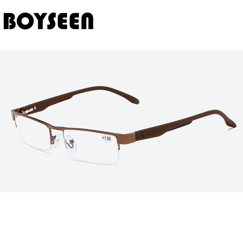 Boyseen masculino liga de titânio óculos de leitura não esférico 12 camadas revestido lentes retro negócios hyperopia prescrição óculos