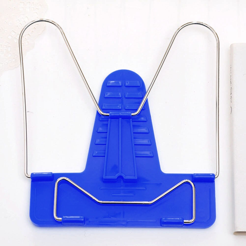 Bibliotheek Boek Stand Kantoor Boekensteunen Lichtgewicht Verstelbare Houder Voor Thuis Desktop Plastic Fold Reading Frame Muziek Lakens: Blauw