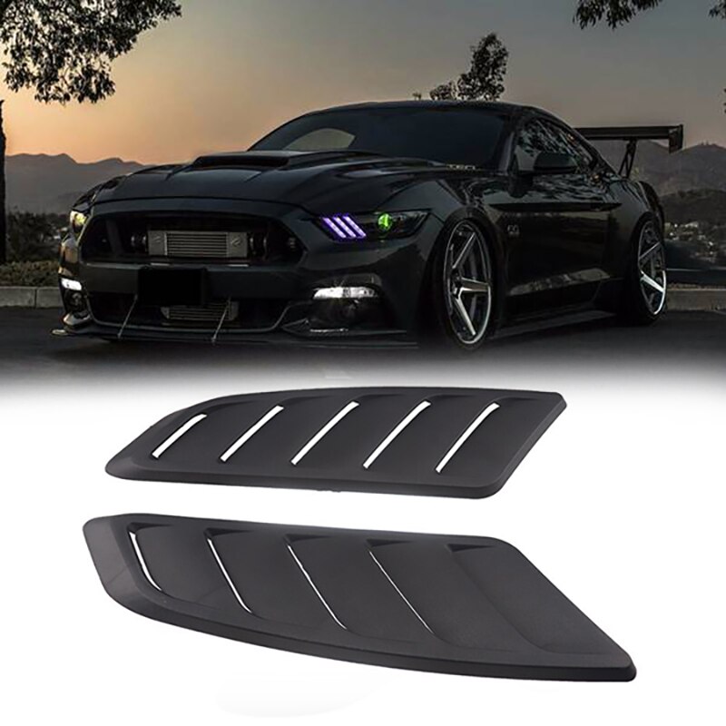 AU04 -Car Rear Window Shutter Louver Cover Trim Decor for ford Mustang: Default Title