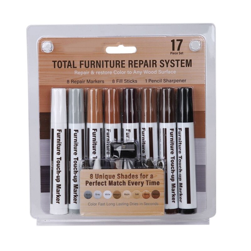 Wood Repair Kit Furniture Paint Floor Repair Floor Wax Crayon Scratch Patch Paint Pen Wood Composite Repair Materials: A