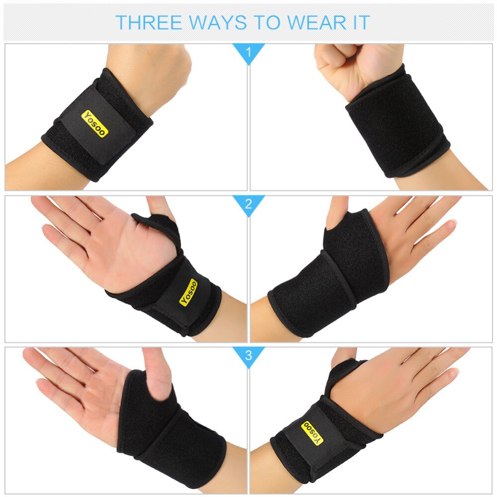 Yosoo Wrist Brace Wraps Carpal Tunnel Tendonitis Arthritis Pain Relief Sports Wrist Support Protector Wrist Braces Supports