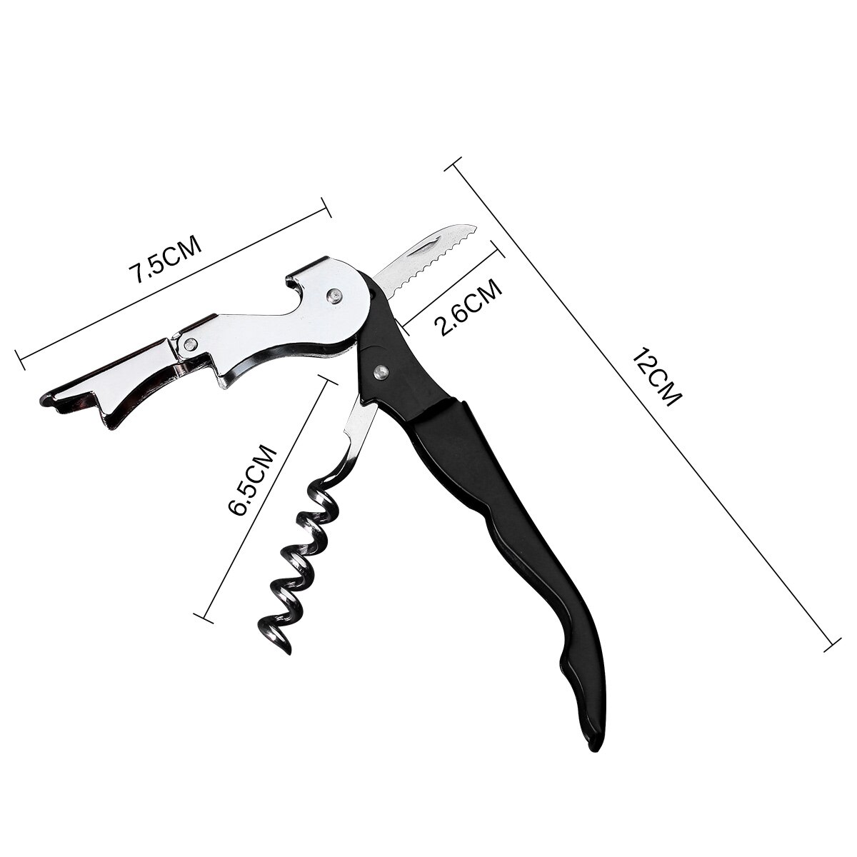 Drincarier Waiter Friend Corkscrew Wine Bottle Opener Stainless Steel Wine Corkscrew Beer Bottle Opener