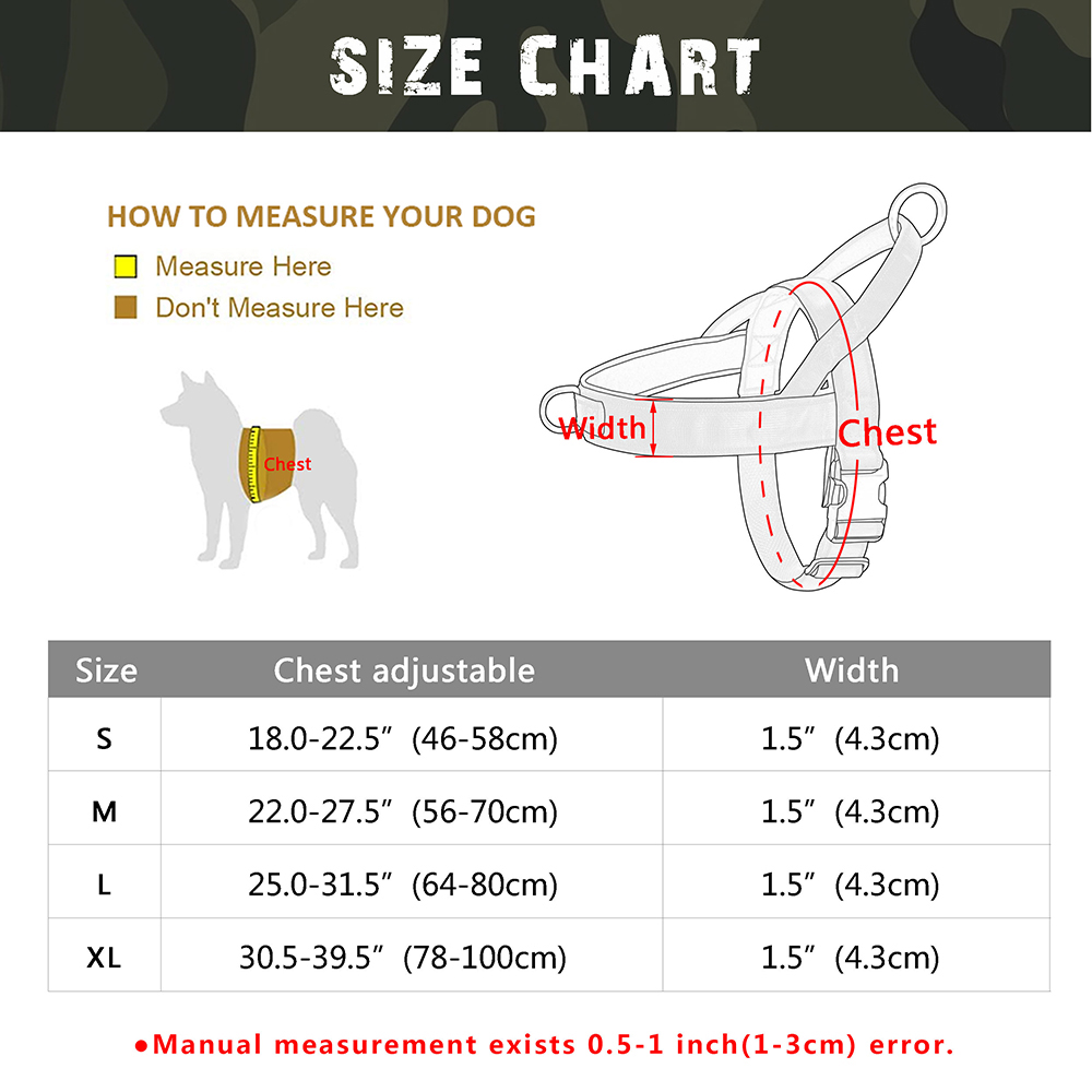 Durable Nylon Dog Harness No Pull Dog Harness Vest Reflective Pet Training Harnesses For Small Medium Large Dogs German Shepherd