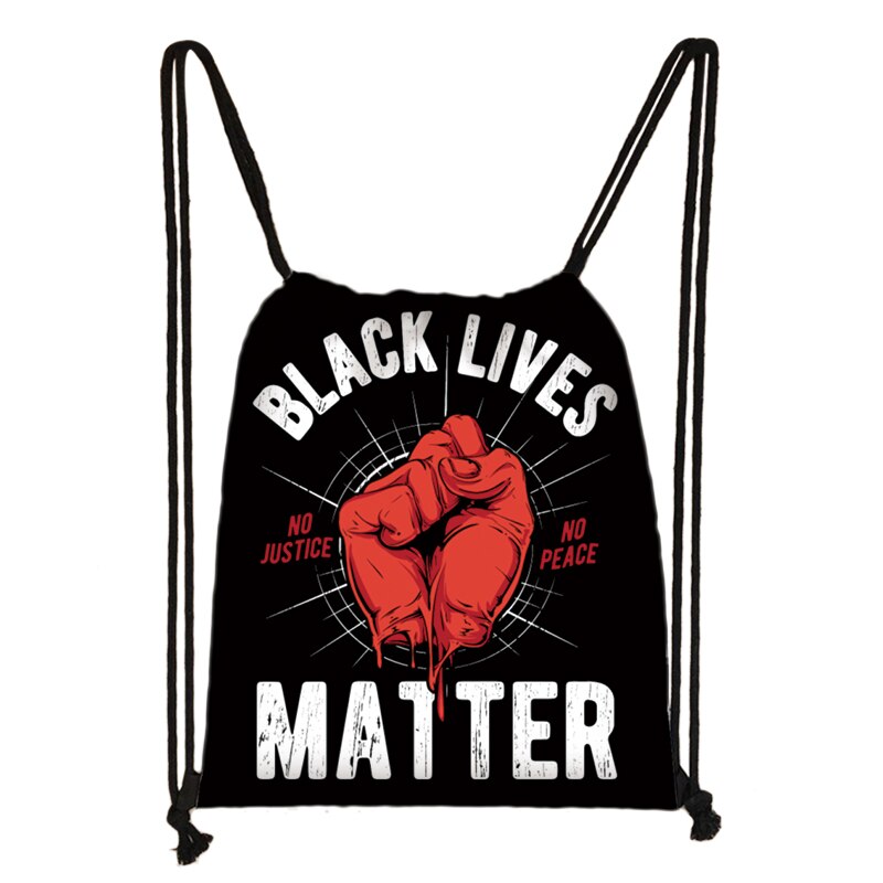 Black lives matter snor taske mand kvinde blm rygsæk teenager fro sorte opbevaringstasker afro dreng rejsetasker blød rygsæk: Skdblackmenss 05
