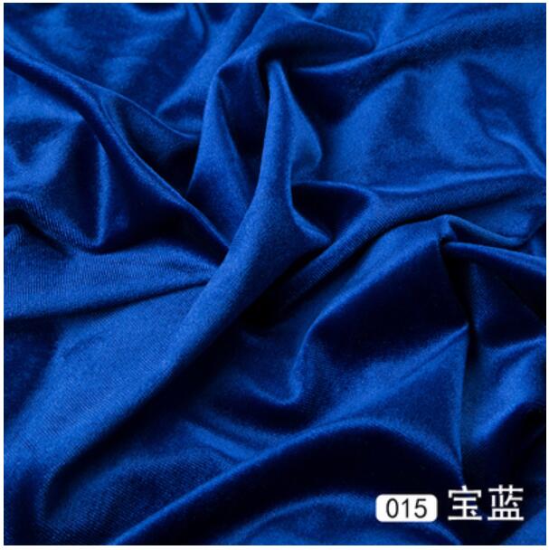 Tissus soyeux en velours doux de 50x150cm, pour vêtements de luxe, rideau Textile de maison: 15 Royal blue