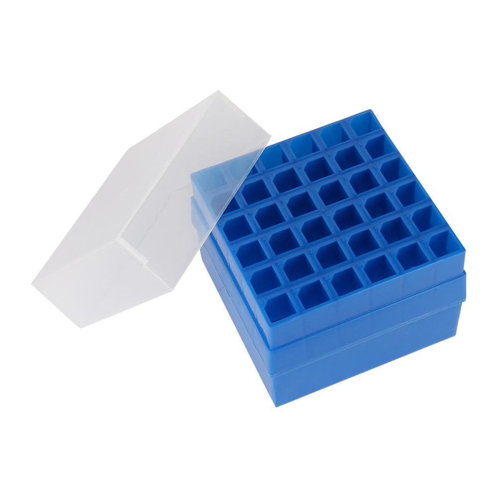 Plastic 36 Sockets Centrifuge Tube Rack Box With Clear Cover 10ml/15ml Centrifugal Tube Holder Laboratory Test Tube Supplies