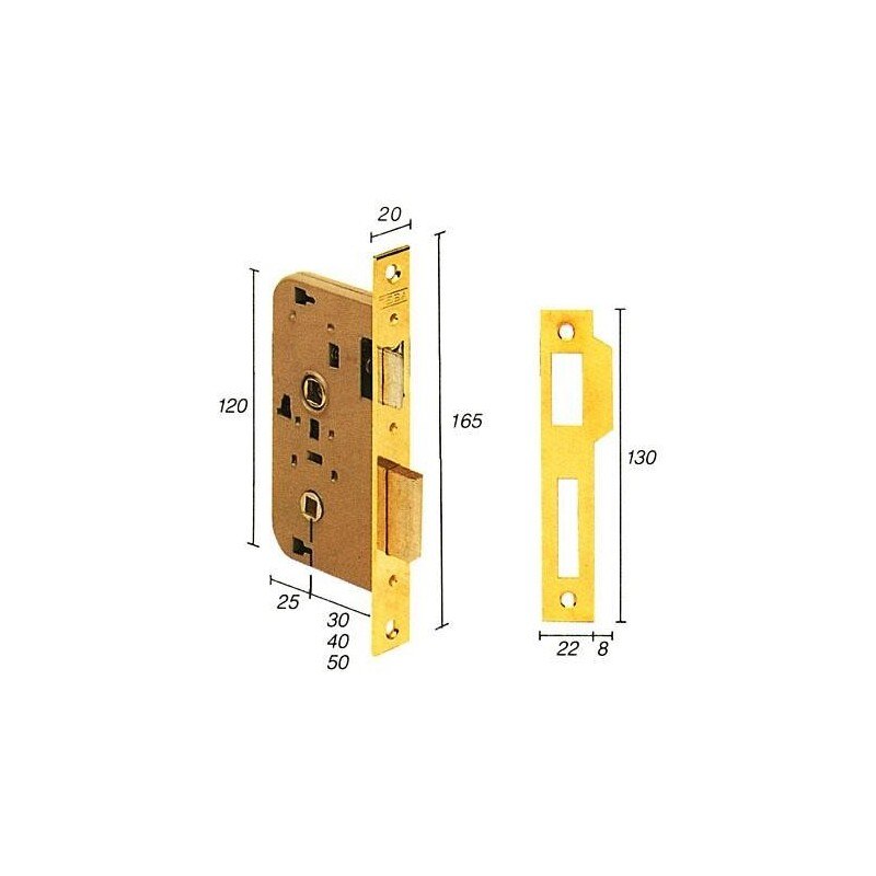 CERRADURA EMBUTIR 2004 40 HL TESA