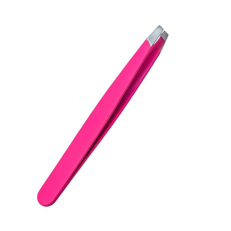 Wenkbrauw Pincet Schuine Rvs Ontharing Wenkbrauw Knijpen Tang Comedondrukker Multifunctionele Makeup Tools: Rose Red