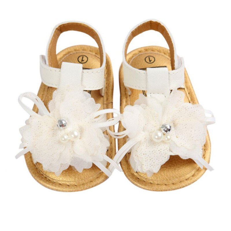 Sandales d'été pour bébé fille de 0 à 18 mois, chaussures en PU, fleurs et papillons, à la