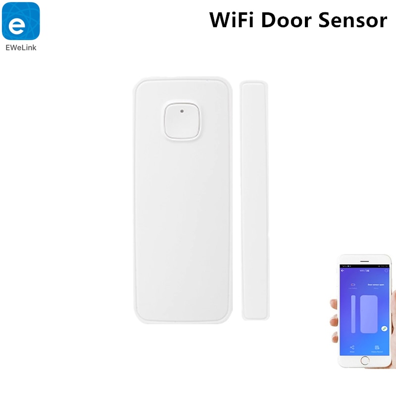 EWeLink Smart WiFi Door Sensor No Hub Required Door Open / Closed Detectors Linkage with The Other WIFI Smart Switch on The APP
