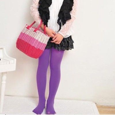 7 colors girl pure color girls Toddler classic Tight 5-10 Years children trousers baby kids Tights: Purple
