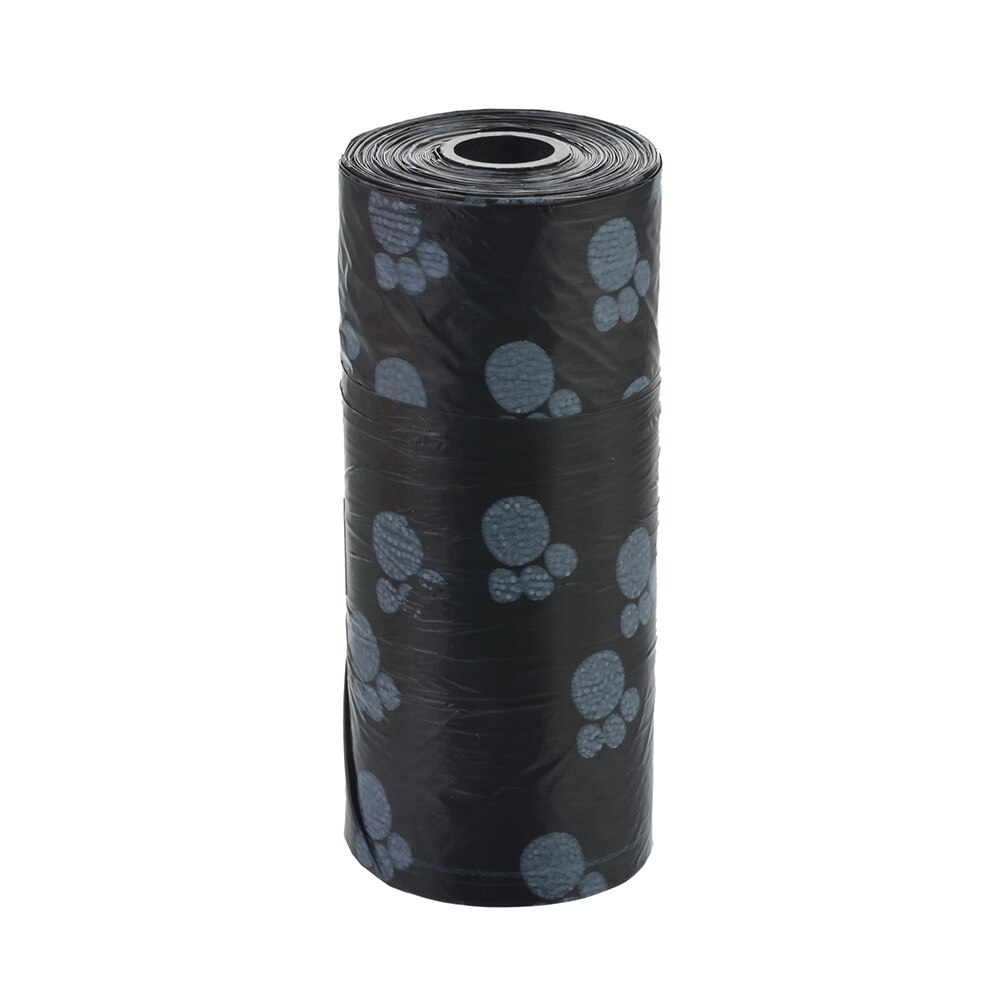 150 pièces dégradables animaux déchets merde sacs chien chat nettoyer recharge sac à ordures chien merde sac déchets sacs distributeur extérieur propre: black / 1 roll 15pcs