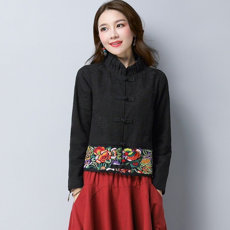 Chinese Style Clothing Women Clothes 2022 Chinese Traditional Women Hanfu Clothing Tang Suit Chinese Ancient Linen Shirts KK4399: 2 / XL