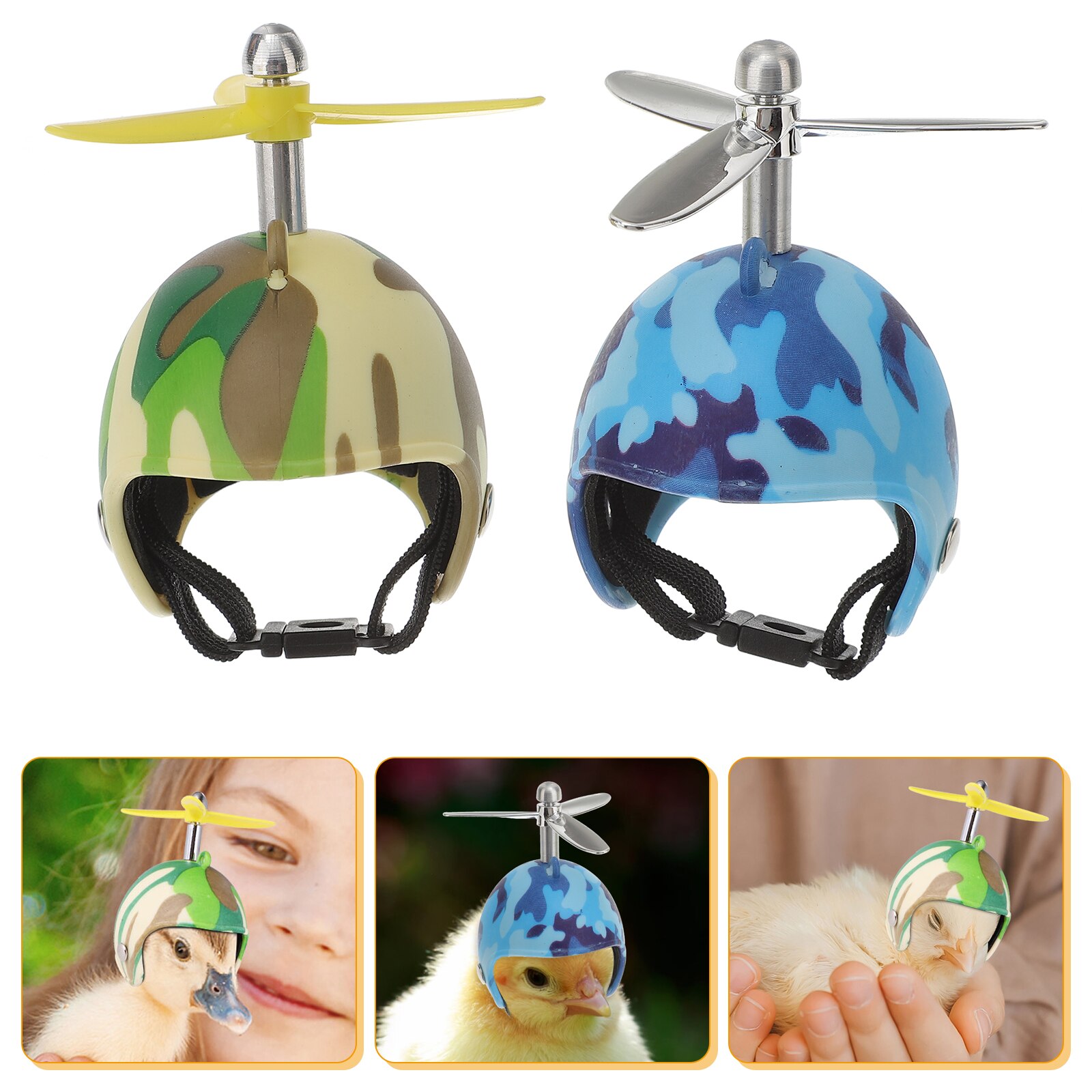 2pz caschi di pollo divertenti caschi per animali domestici creativi cappelli di galline caschi di protezione per regalo
