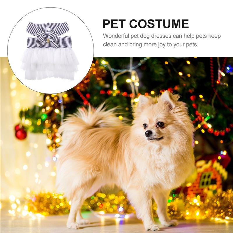 1Pc Schattige Huisdier Puppy Kitten Strik Jurken Comfortabele Huisdier Dagelijkse Kleding