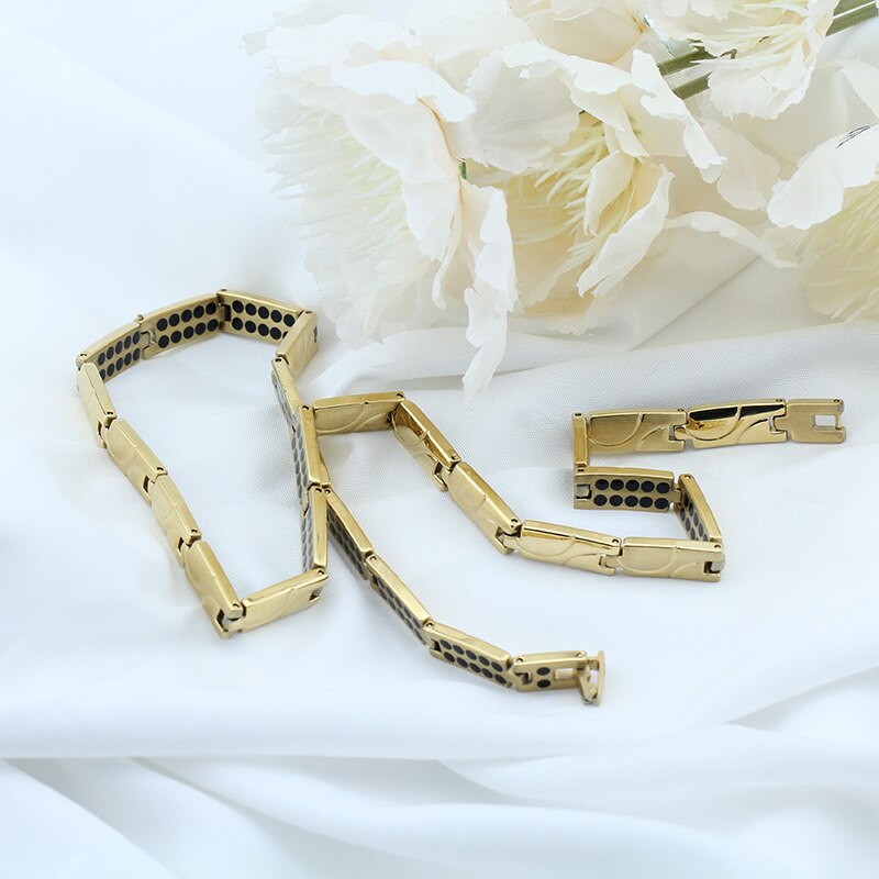 Hapiship-collar de acero inoxidable 316L para hombre y mujer, collar de poder de terapia de energía de germanio 264, de cumpleaños Bestfriend TG4617