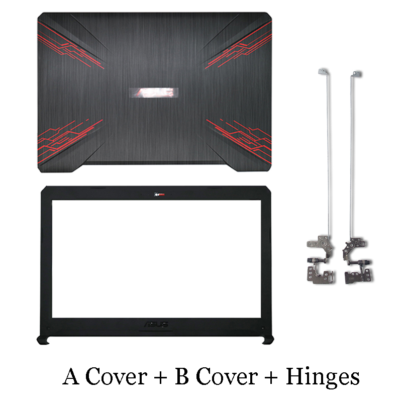 For ASUS FX80 FX80G FZ80G FX504 FX504G ZX80 47BKLLCJN80 Laptop LCD Back Cover Front Bezel Hinges Palmrest Bottom Case A B C D: A B Hinges