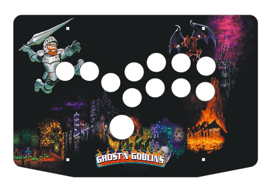 RAC-J500B todos os botões hitbox estilo arcada joystick luta vara controlador de jogo painel de obras de arte para pc usb: Artwork 5