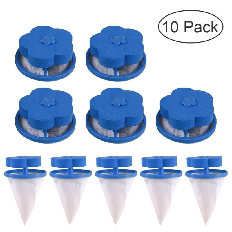 Reusable Washing Machine Floating Lint Grid Trap Bag Hair Catcher Filter Bags Household Tools Laundry Bag Droppingship: L10