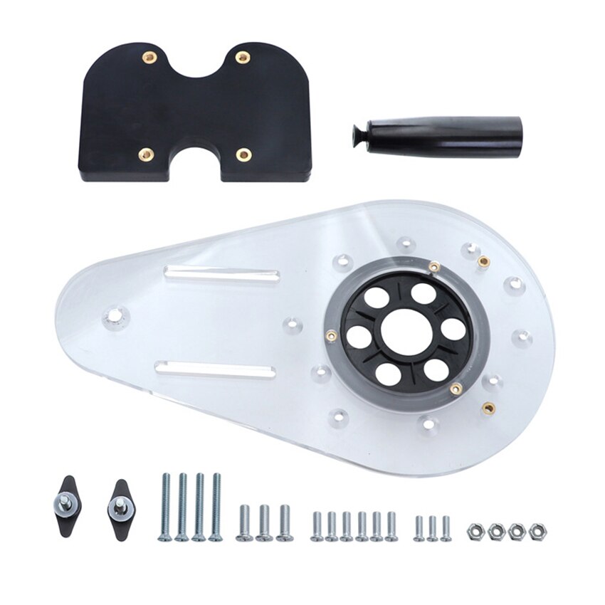 Universal Router Plate Template Guides Woodworking Milling Machine Base Plate with Screws, Hole Punch Locator 30x17.7x10cm