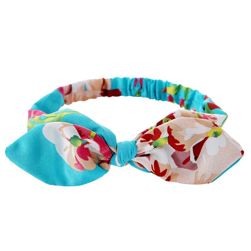 Bohemian Girls Hairband Hair Accessories Print Headbands Vintage Women Headband Cross Top Knot Elastic Hairband Soft Bandanas: Color-7