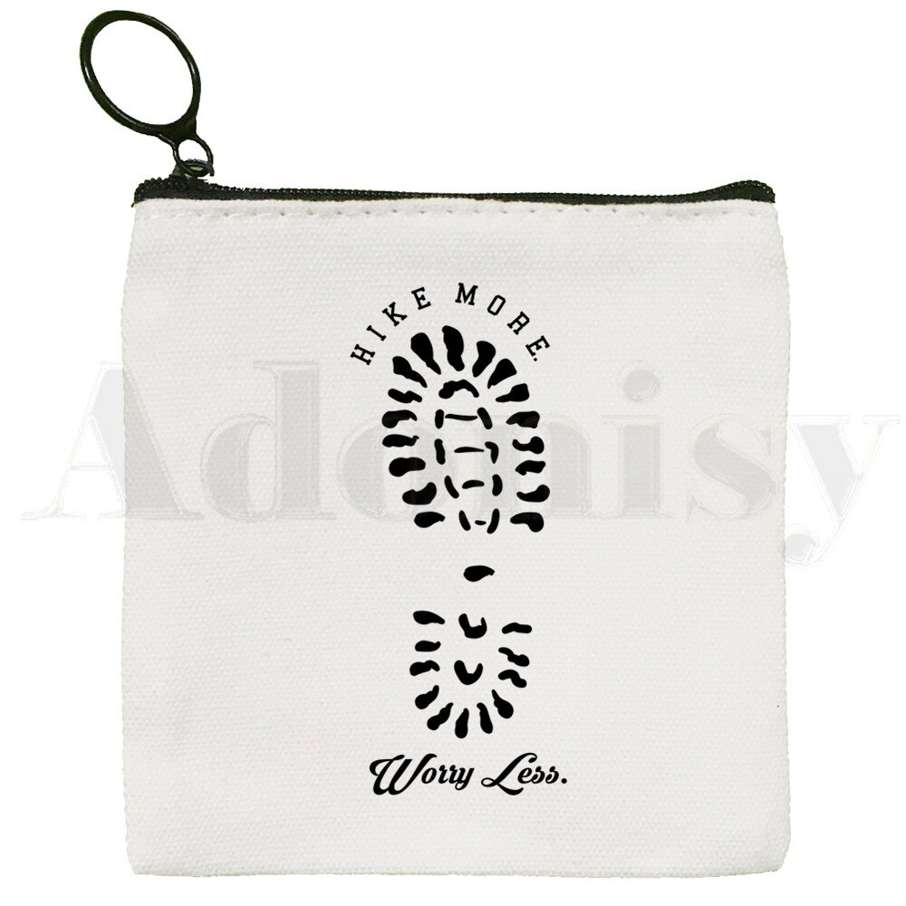 HIKE MORE Worry Less Hiking Camping Outdoor Purse Storage Small Bag Card Bag Key Bag Coin Clutch Bag Zipper Key Bag: I