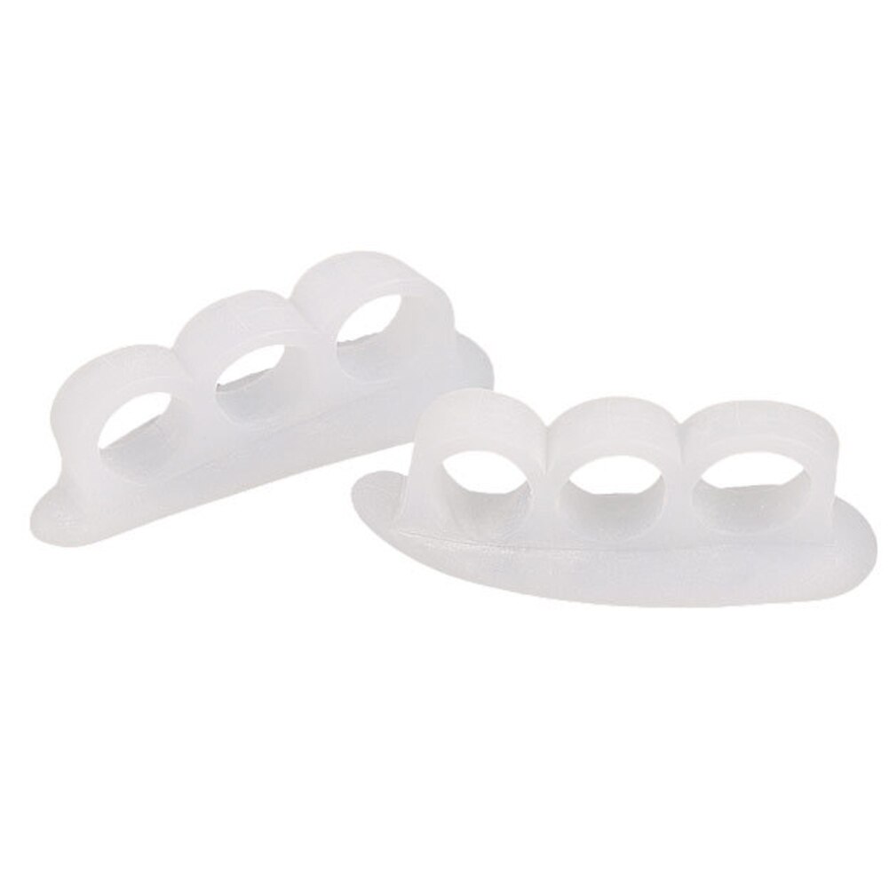1 Pair Soft Claw Hammer Foot Toe Gel Pads Separator Crest Straightener Stretcher: White