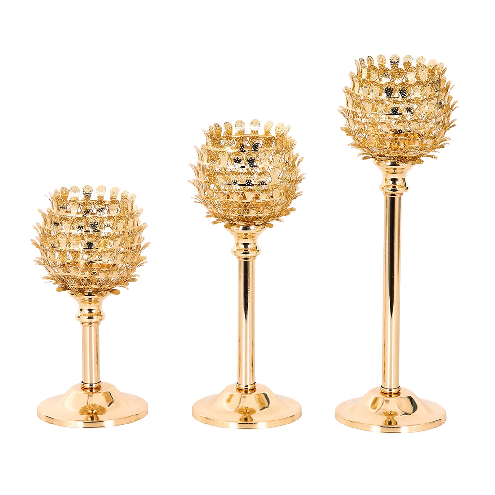 Crystal Tealight Candle Holders Metal Glass Candlesticks Wedding Table Centerpiece Party Christmas Home Decoration