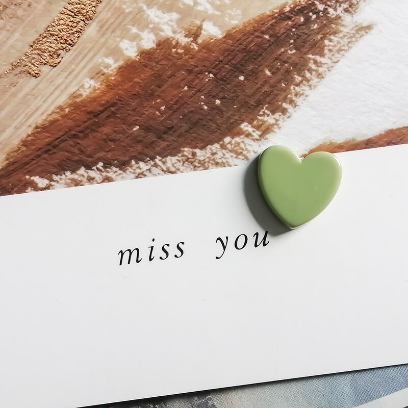 10PCS Cute Mini Fridge Magnets Colorful Love Heart Small Refrigerator Stickers Lovely Photos Wall Magnetic Sticker For Home Deco: 10 PCS Color 5