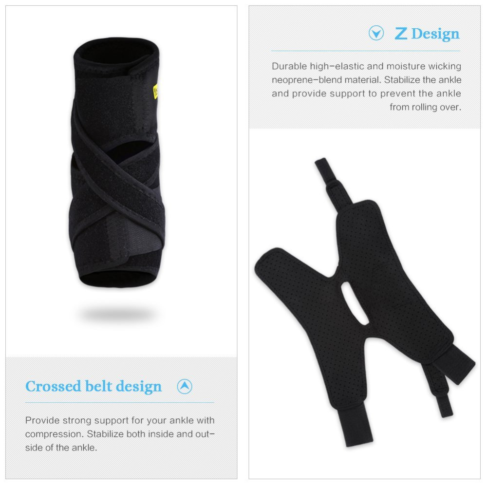 Adjustable Ankle Support Pad Protection Elastic Bandage Ankle Brace Guard Sprains Injury Wrap Heel Pad for Basketball
