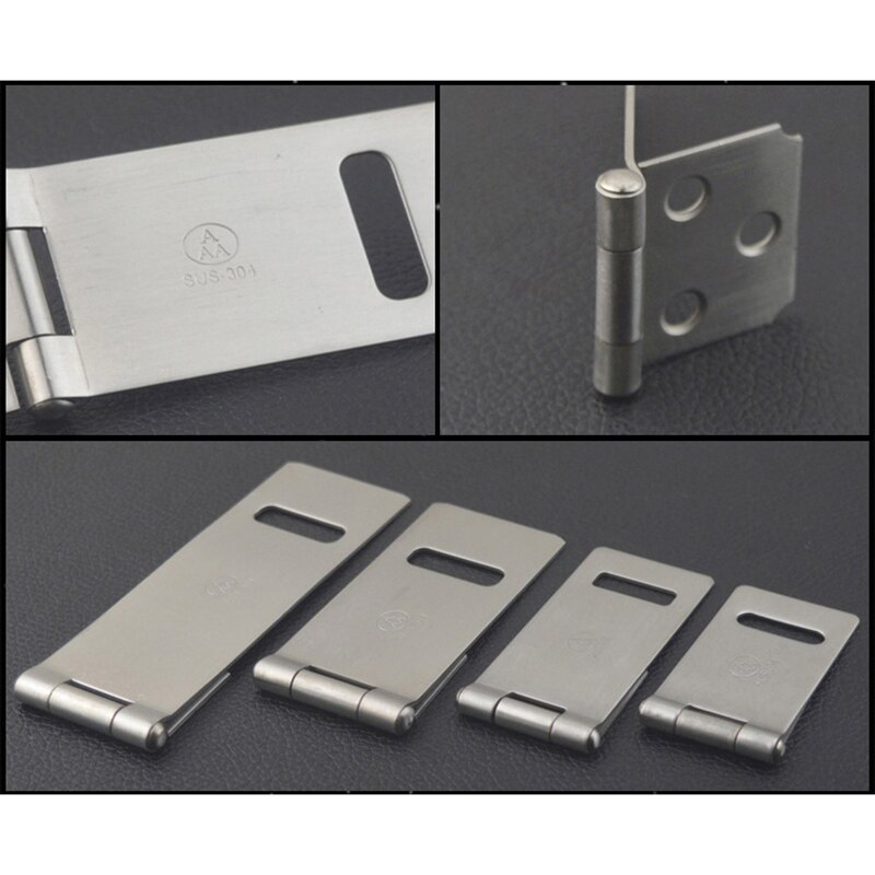 304 Stainless Steel Padlock Hasp Door Clasp Gate Lock Latch 2/2.5/3/4 Inch YU-Home