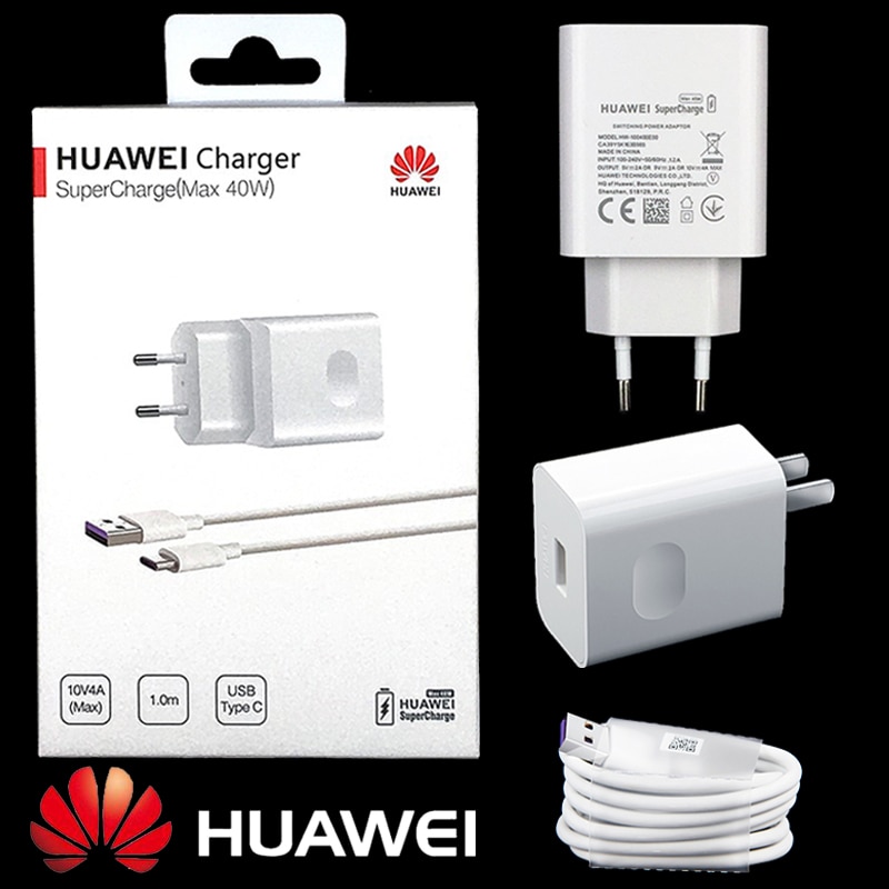 Huawei p40 pro carregador original 40 w adaptador de carga super cabo usb huawei nova 5t 6 7i p20 p30 pro p40 lite mate 20x x xs 30 pro