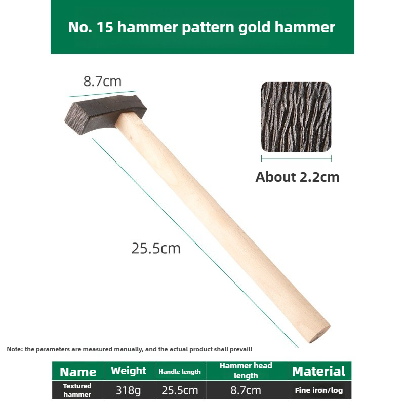 Herramienta de joyería, martillo de textura, martillo de textura dorado y plateado, herramientas de reparación de joyería, herramientas hechas a mano multifunción: Azul oscuro