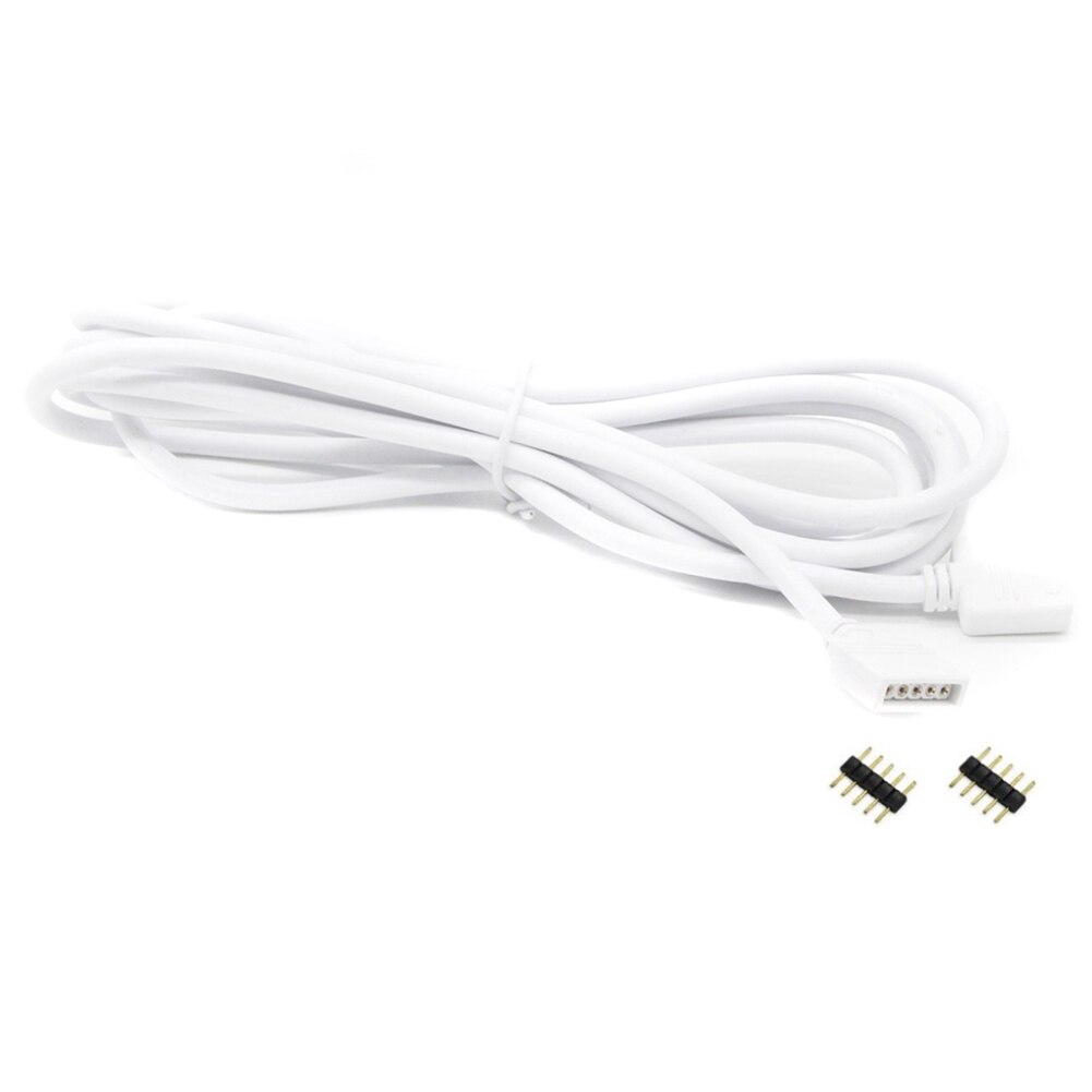 4Pin/5Pin Light Strip Extension Cable White LED Lamp Bar Extension Wire for 3528 5050 RGB/5050 RGBW LED Connector