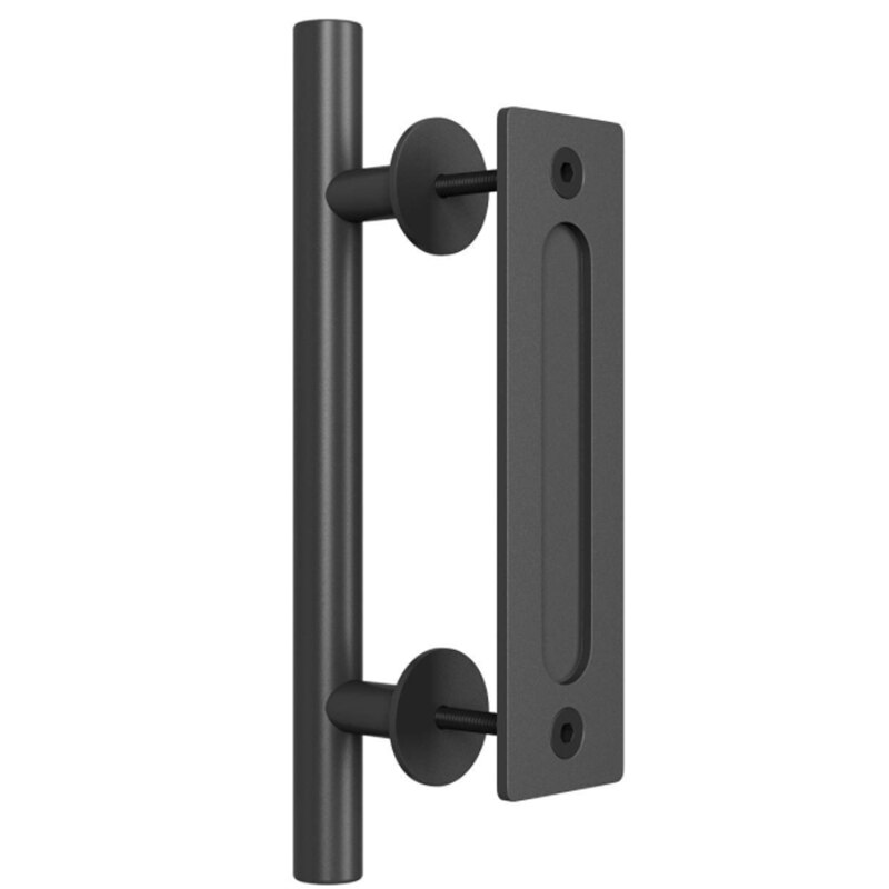 Barn Door Black Double-sided Sliding Door Sliding Door Round Dark Glas Hand Modern Minimalist Cabinet Handle Door Handle