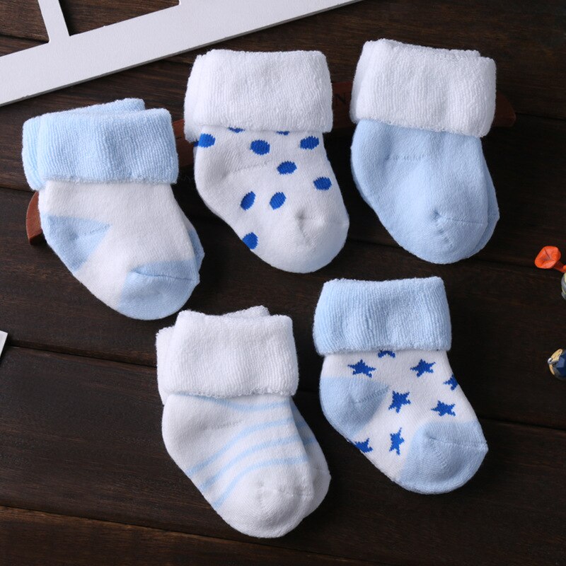 Neueste 5 teile/los Baby socken Weiche Baumwolle Baby Mädchen Jungen Socken Reine Baby Zubehör freundlicher Socken: Baby Socken 7 / 0-6M