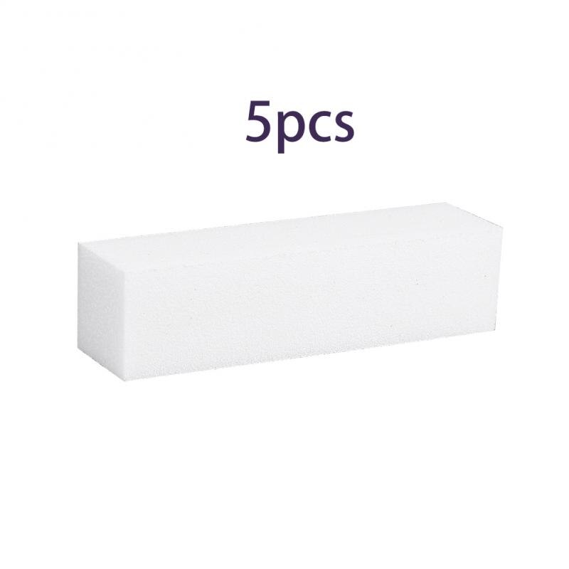 1/5/10/20 st tålig svamp nagelfil vit slipning buffertblock akryl block polish pedikyr manikyr nagelkonst verktyg användbart: 5 st