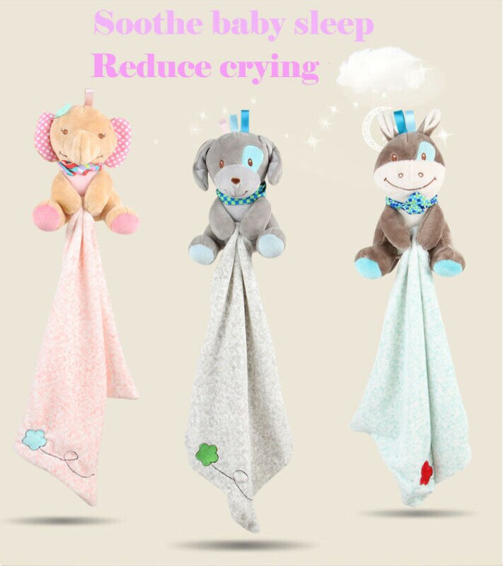Lovely Toddler Baby Security Blanket Infant Appease Towel Play Hanging Cute Animal Doll Comforter
