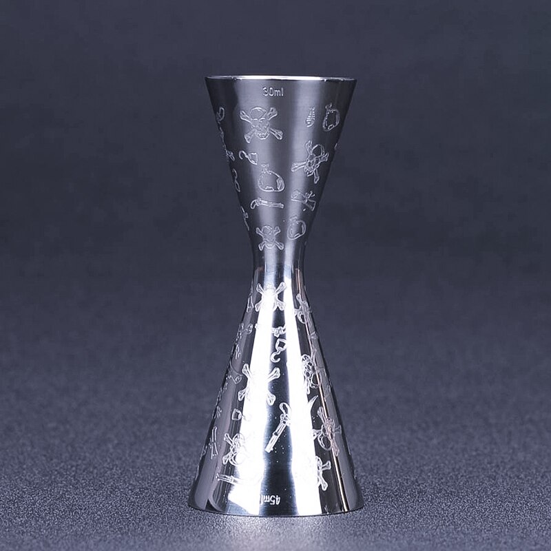 304 stainless steel style skull measuring cup Bar jiggers 15*30/45*60ml