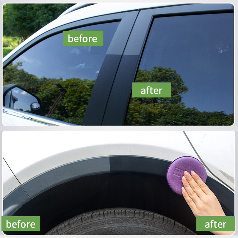 Restaurador de plástico de regreso a negro, productos de limpieza de coche brillante, renovador de revestimiento de reparación y pulido automático para detallado de coches HGKJ 24