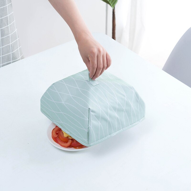 Foldable Food Cover Dish Cover Kitchen Meal Aluminum Film Insulation Cover Table Dust Cover S/L size Xia Yeyu: B