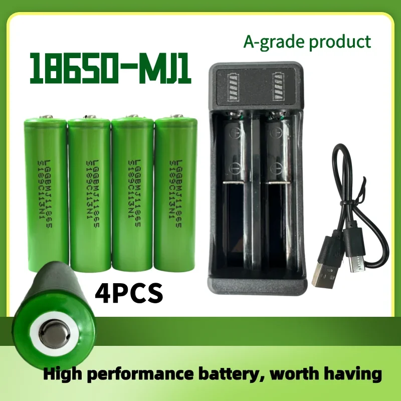 of 100% original rechargeable 18650 battery 3.7V 3500mAh 25A discharge INR18650 MJ1 +Pointed: PURPLE