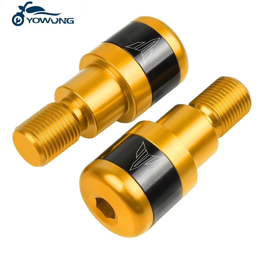 Poignées de guidon de motos, bouchon coulissant, extrémités de barre de poignée adaptées à YAMAHA MT03 MT07 MT09 MT10 MT 03 07 09 10 TRACER GT, 900: Or