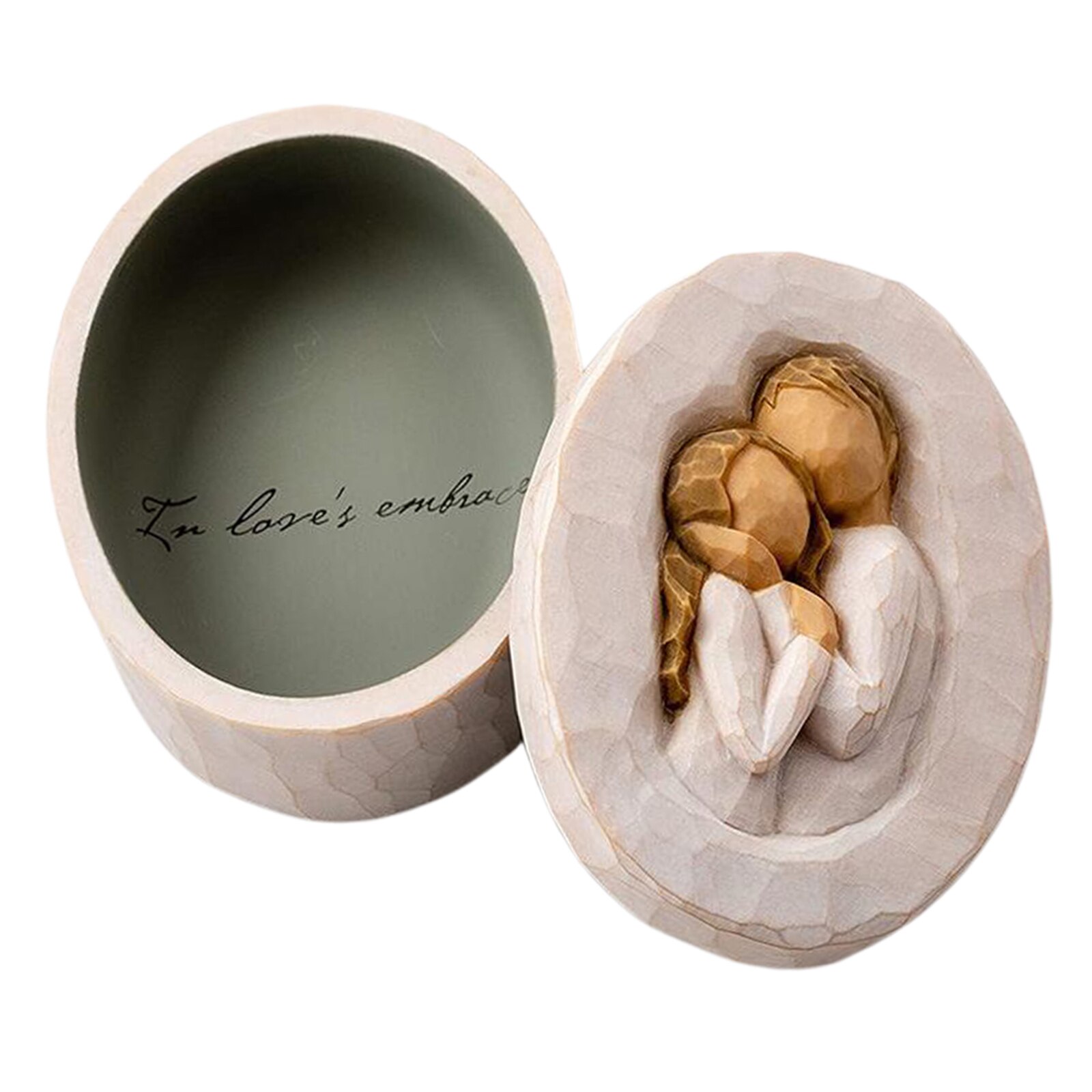 Beautiful Resin Sculpted Hand-Painted Keepsake Box Decorative Box for Jewelry,Keys,Notes,Change