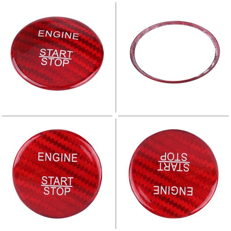 Carbon Fiber Car Start Stop Button Cover Set For For Mercedes Benz A B C Glc Gla Cla Ml Gl Class W176 W246 W205 X253 X156 C117