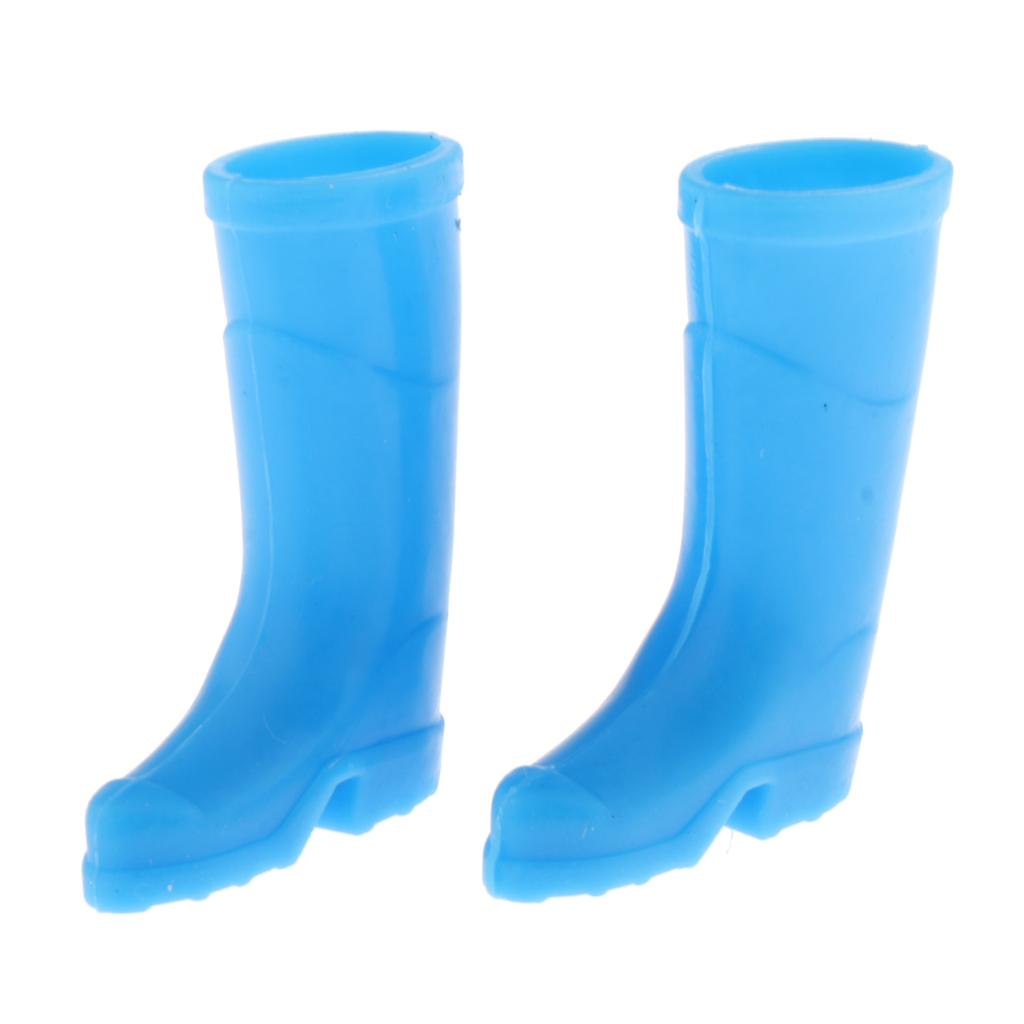 Mini Plastic Rain Boot for 1:12 Dolls House Garden Yard Decoration Accs: Blue