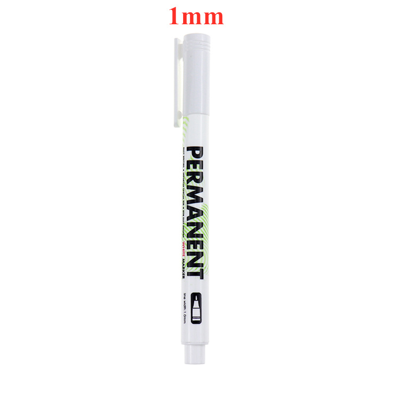 1/3/5 Stück weiße Markierungsstifte, 1,0 mm, 2,0 mm, schnell trocknend, dauerhaft, ölig, wasserfest, Farbe, Reifenmarkierungen, Graffiti-Stifte: Weiß