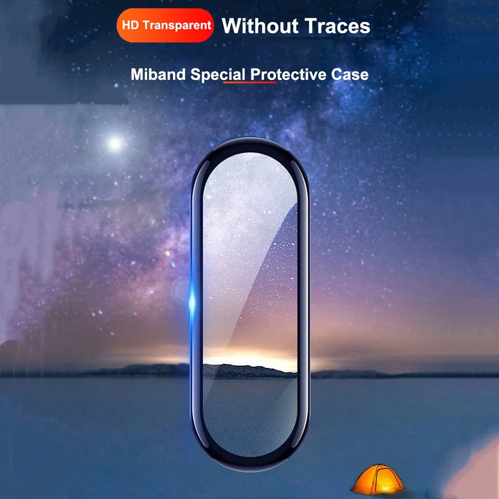 3D Curved Screen Protector for Xiaomi Mi Band 8 7 6 5 4 Waterproof Soft HD Full Coverage Protective Film for Miband 4 5 6 7 8