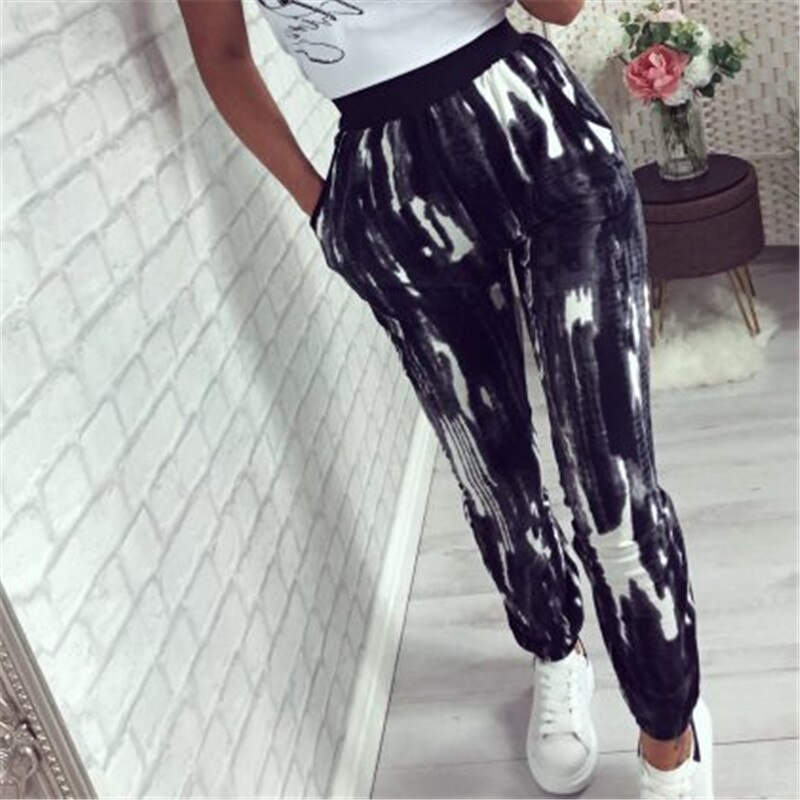 Herfst Vrouwen Casual Joggingbroek Gestreepte Gedrukt Lange Broek Dame Losse Sport Running Broek Vrouwen Joggers Sweat Sport Broek