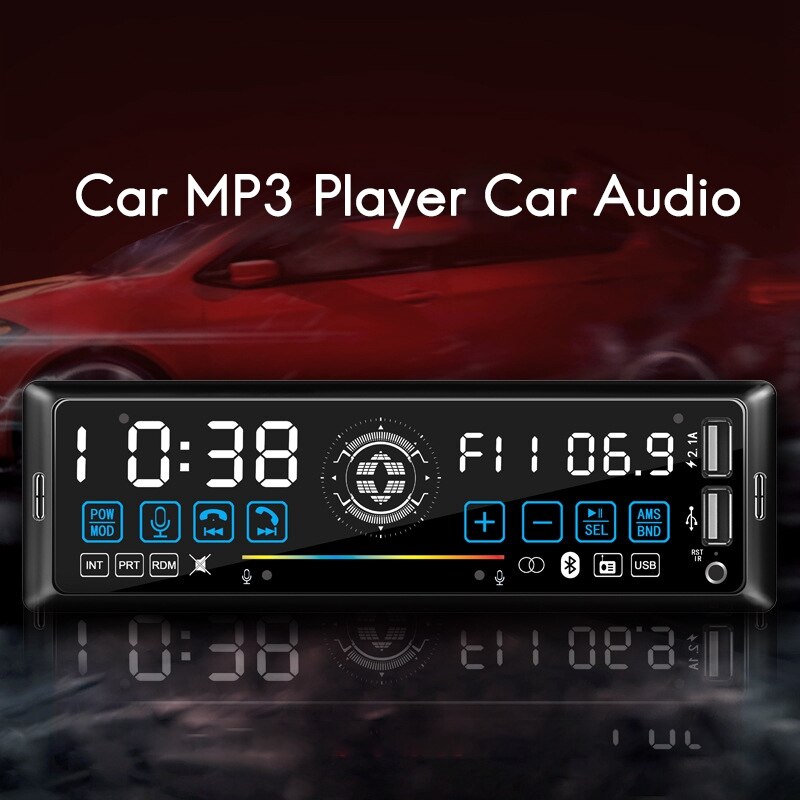 1Din Autoradio 6.5Inch Met Gebaar Contact Controle MP3 Speler DC12V 2USB 25Wx4 Bluetooth Aux Iso Voor Auto